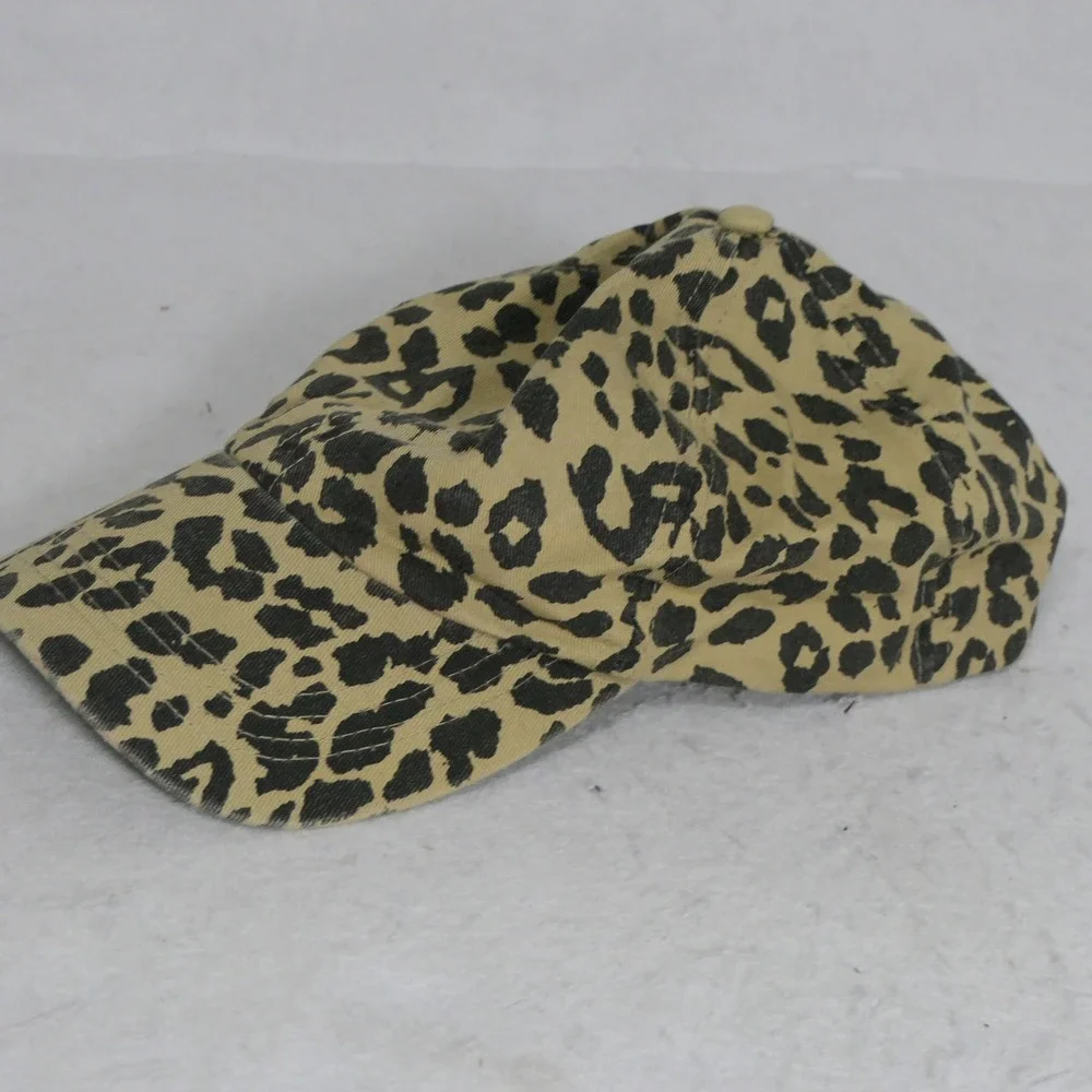 David and Young Women Baseball Cap OS Tan Leopard Print Mob Wife Edgy Streetwear